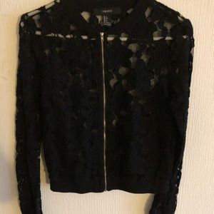 Forever21 lace long sleeve zip up